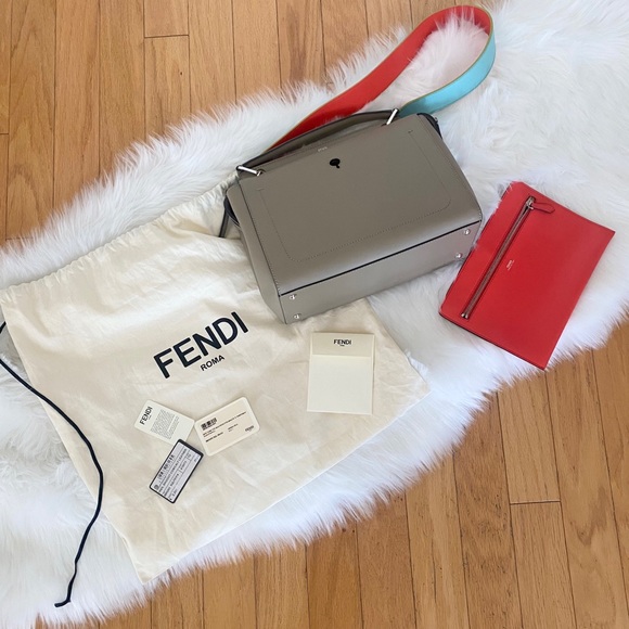 Fendi Dotcom Taupe Bag with removable pouch/strap - Picture 15 of 15
